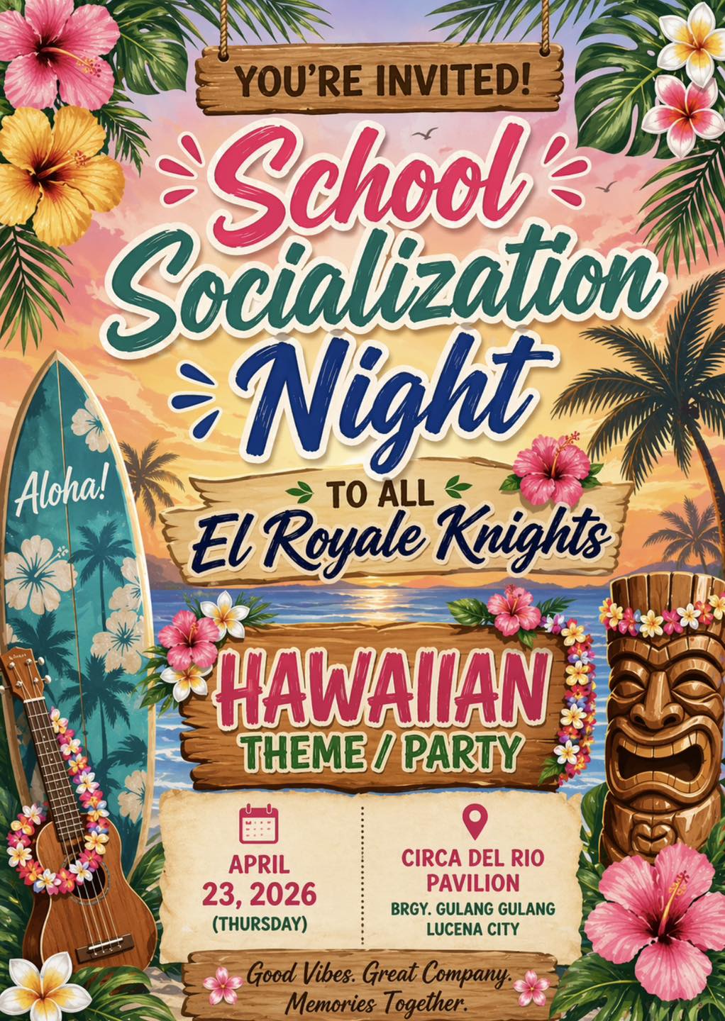 School Socialization Night (Hawaiian Theme Party)